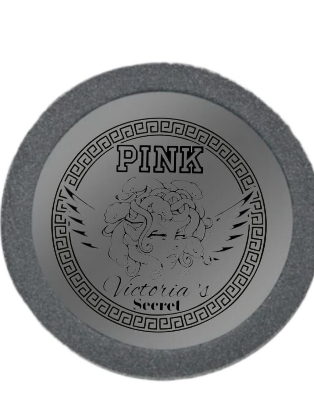 PINK Victoria's Secret Silver Metallic Compact Mirror Luxury Personalized Mirror